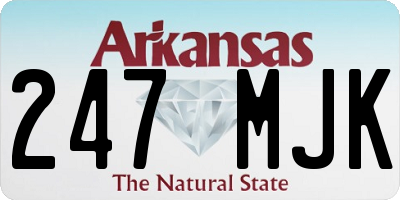 AR license plate 247MJK
