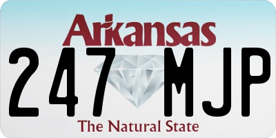 AR license plate 247MJP