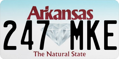 AR license plate 247MKE