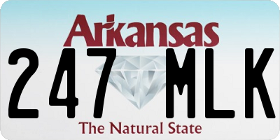 AR license plate 247MLK