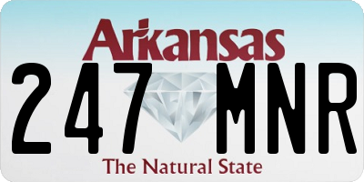 AR license plate 247MNR