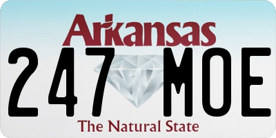 AR license plate 247MOE