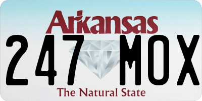 AR license plate 247MOX