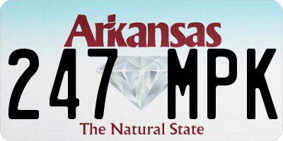 AR license plate 247MPK