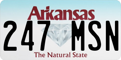 AR license plate 247MSN