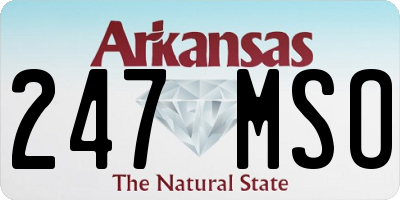AR license plate 247MSO