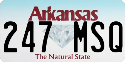AR license plate 247MSQ