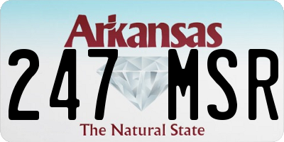 AR license plate 247MSR