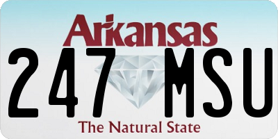 AR license plate 247MSU