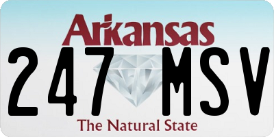 AR license plate 247MSV
