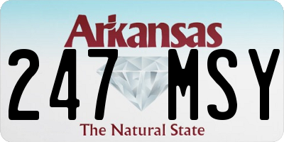 AR license plate 247MSY
