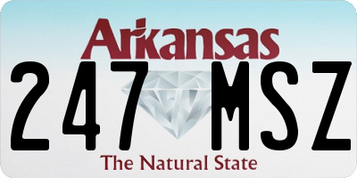 AR license plate 247MSZ