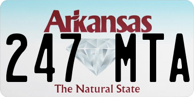 AR license plate 247MTA