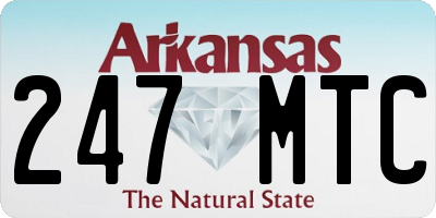 AR license plate 247MTC