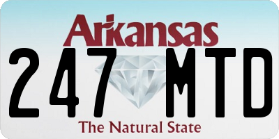 AR license plate 247MTD