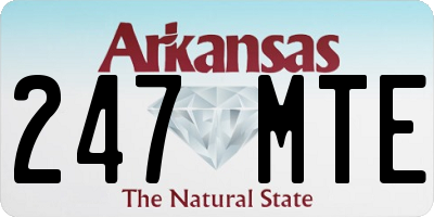 AR license plate 247MTE