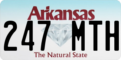 AR license plate 247MTH