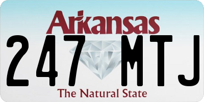 AR license plate 247MTJ