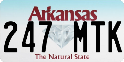 AR license plate 247MTK