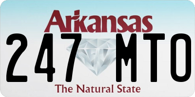 AR license plate 247MTO