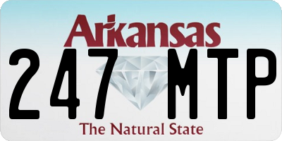 AR license plate 247MTP