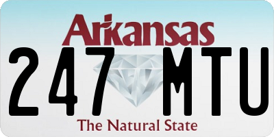 AR license plate 247MTU