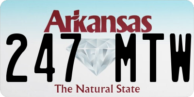 AR license plate 247MTW