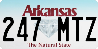 AR license plate 247MTZ