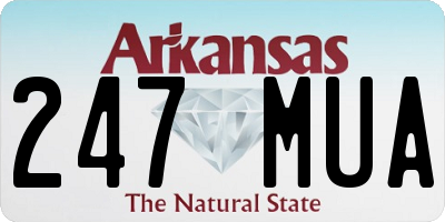 AR license plate 247MUA