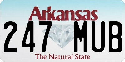 AR license plate 247MUB