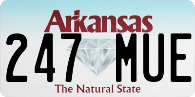 AR license plate 247MUE
