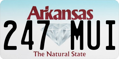 AR license plate 247MUI