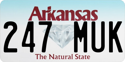 AR license plate 247MUK