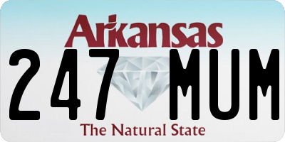 AR license plate 247MUM