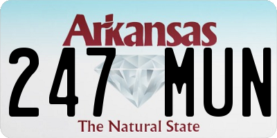 AR license plate 247MUN