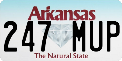 AR license plate 247MUP