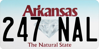 AR license plate 247NAL