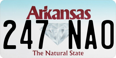 AR license plate 247NAO