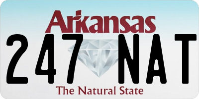 AR license plate 247NAT