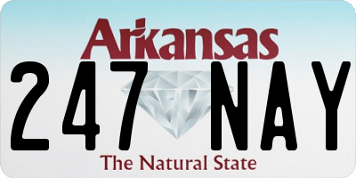 AR license plate 247NAY