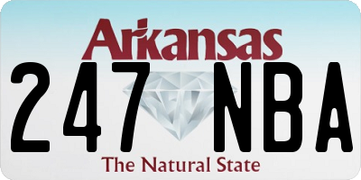 AR license plate 247NBA
