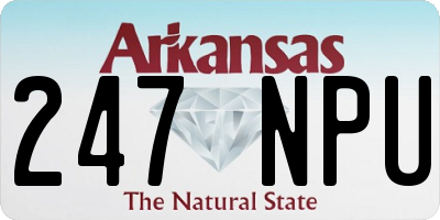 AR license plate 247NPU