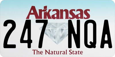 AR license plate 247NQA