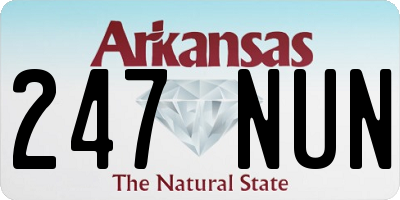 AR license plate 247NUN