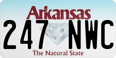 AR license plate 247NWC