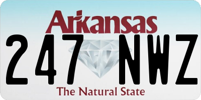 AR license plate 247NWZ