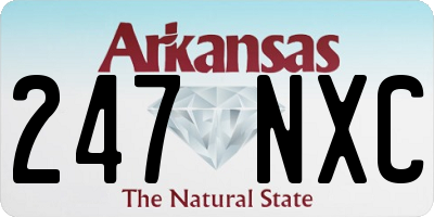 AR license plate 247NXC