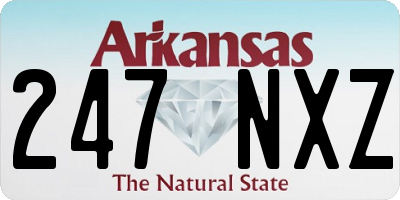AR license plate 247NXZ