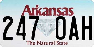AR license plate 247OAH