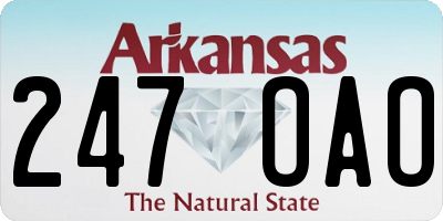 AR license plate 247OAO
